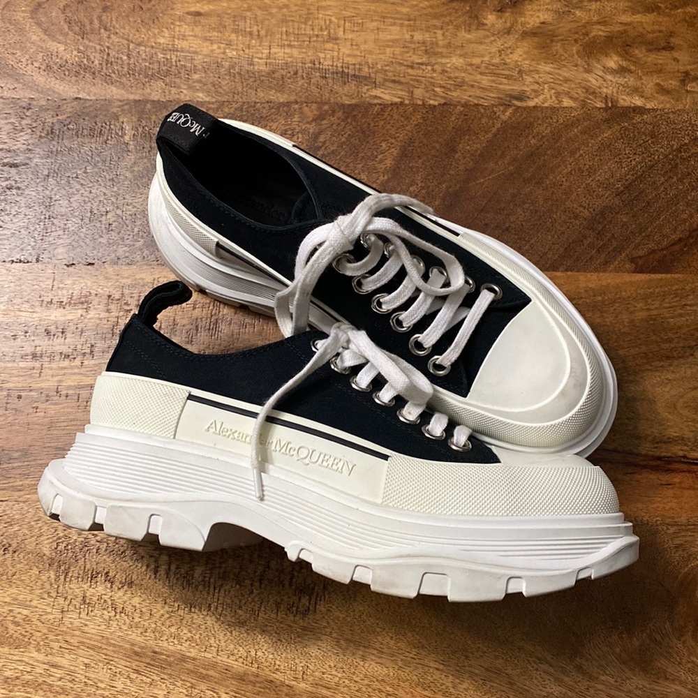 Alexander McQueen Black and White Women's Shoes